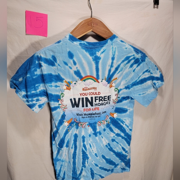 WAWA Hoagiefest 2014 Blue & White Tie-Dye Small Unisex Hoagie For Life T-Shirt! - Picture 5 of 11